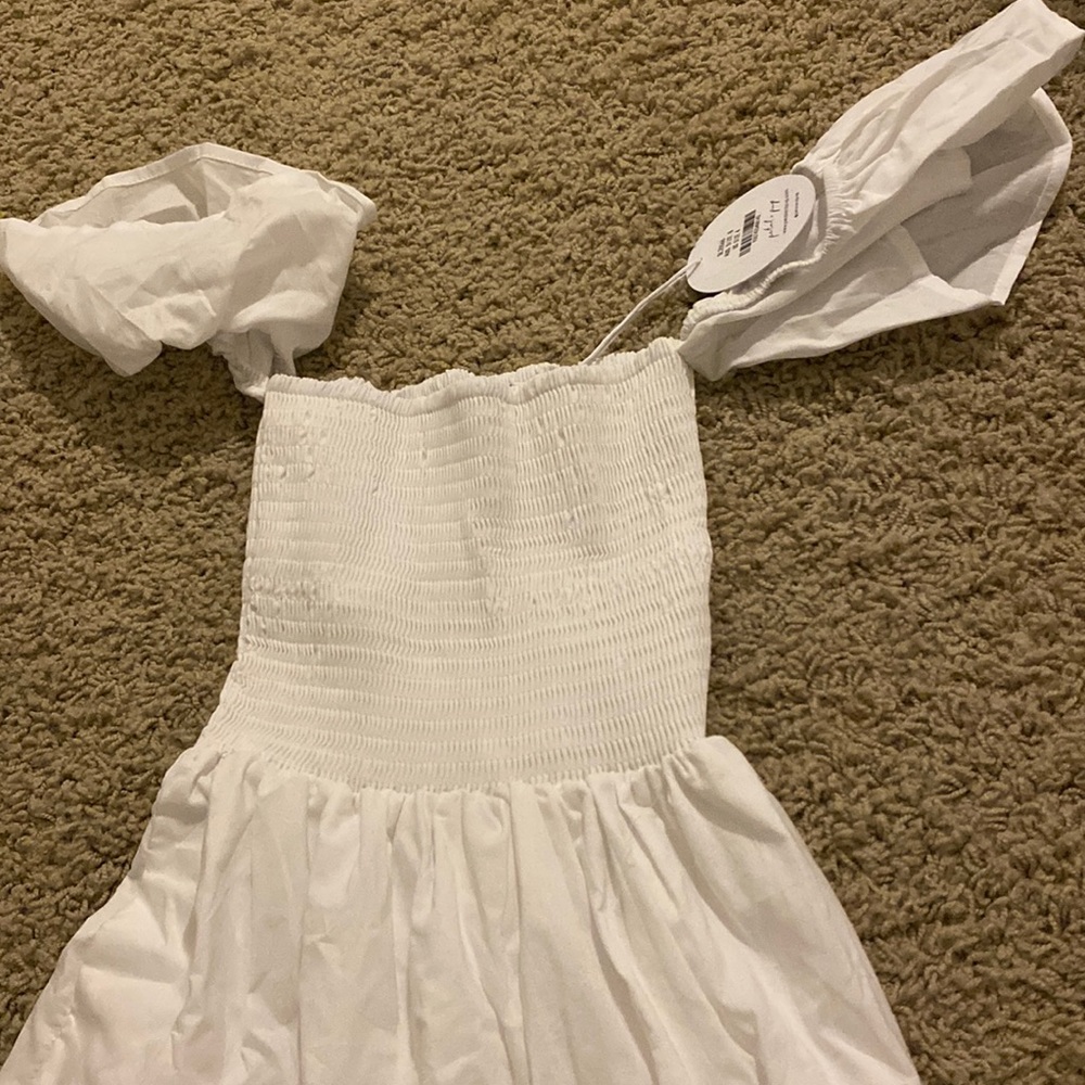 Petal and Pup Smocked White Dress